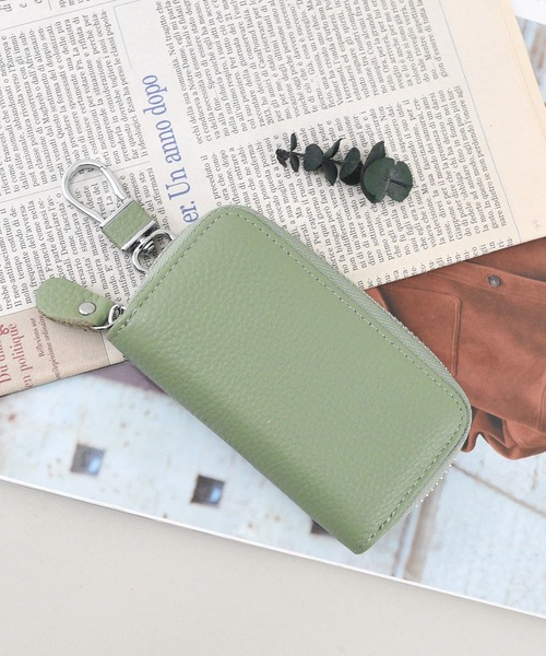 styiro（スタイロ）の「10色から選べる！牛革キーケース/フック付き（キーケース/キーアクセサリー・レディース・ブラック/ピンク系その他/グレー/クリーム/フューシャピンク/グリーン系その他/ネイビー/ライトパープル/ブラウン/ピンク・FREE）」の6枚目の写真