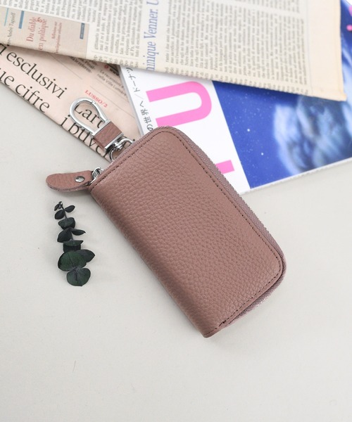 styiro（スタイロ）の「10色から選べる！牛革キーケース/フック付き（キーケース/キーアクセサリー・レディース・ブラック/ピンク系その他/グレー/クリーム/フューシャピンク/グリーン系その他/ネイビー/ライトパープル/ブラウン/ピンク・FREE）」の9枚目の写真