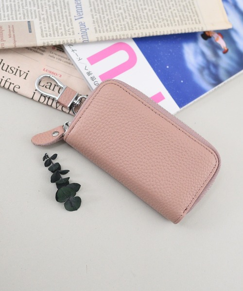 styiro（スタイロ）の「10色から選べる！牛革キーケース/フック付き（キーケース/キーアクセサリー・レディース・ブラック/ピンク系その他/グレー/クリーム/フューシャピンク/グリーン系その他/ネイビー/ライトパープル/ブラウン/ピンク・FREE）」の8枚目の写真