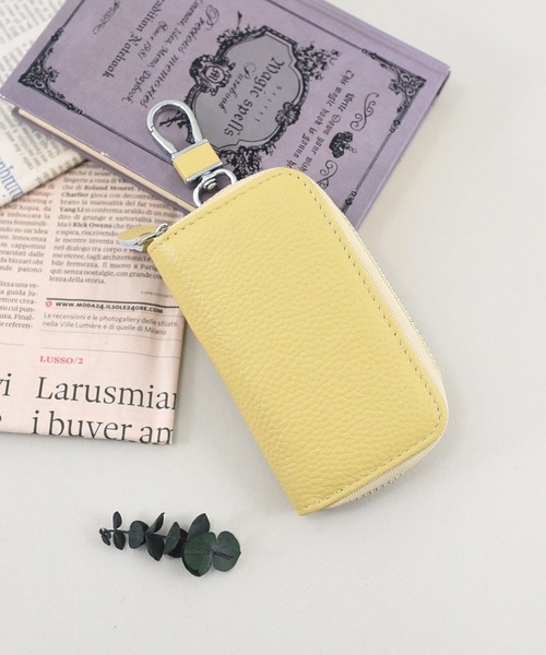 styiro（スタイロ）の「10色から選べる！牛革キーケース/フック付き（キーケース/キーアクセサリー・レディース・ブラック/ピンク系その他/グレー/クリーム/フューシャピンク/グリーン系その他/ネイビー/ライトパープル/ブラウン/ピンク・FREE）」の5枚目の写真