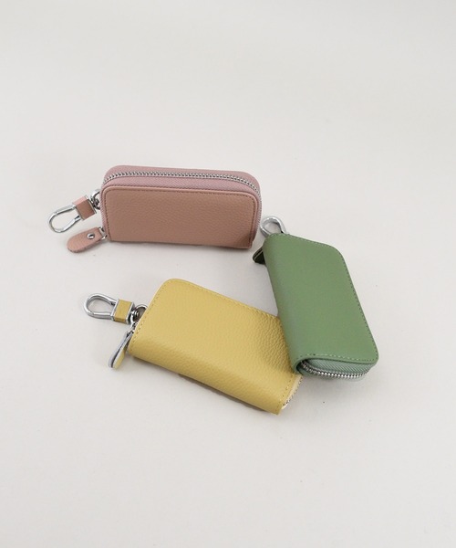 styiro（スタイロ）の「10色から選べる！牛革キーケース/フック付き（キーケース/キーアクセサリー・レディース・ブラック/ピンク系その他/グレー/クリーム/フューシャピンク/グリーン系その他/ネイビー/ライトパープル/ブラウン/ピンク・FREE）」の14枚目の写真