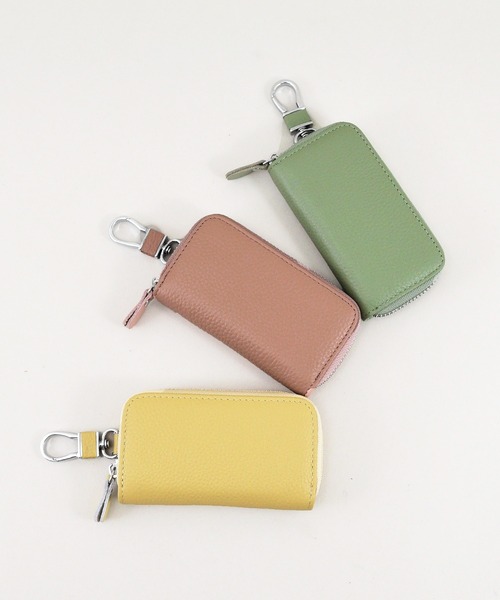 styiro（スタイロ）の「10色から選べる！牛革キーケース/フック付き（キーケース/キーアクセサリー・レディース・ブラック/ピンク系その他/グレー/クリーム/フューシャピンク/グリーン系その他/ネイビー/ライトパープル/ブラウン/ピンク・FREE）」の13枚目の写真