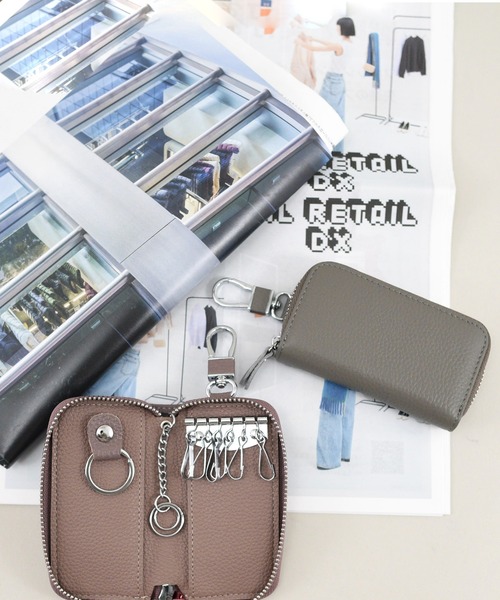 styiro（スタイロ）の「10色から選べる！牛革キーケース/フック付き（キーケース/キーアクセサリー・レディース・ブラック/ピンク系その他/グレー/クリーム/フューシャピンク/グリーン系その他/ネイビー/ライトパープル/ブラウン/ピンク・FREE）」の15枚目の写真