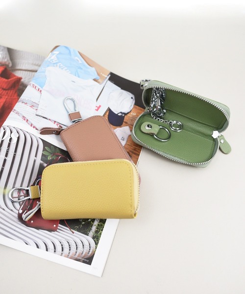 styiro（スタイロ）の「10色から選べる！牛革キーケース/フック付き（キーケース/キーアクセサリー・レディース・ブラック/ピンク系その他/グレー/クリーム/フューシャピンク/グリーン系その他/ネイビー/ライトパープル/ブラウン/ピンク・FREE）」の17枚目の写真