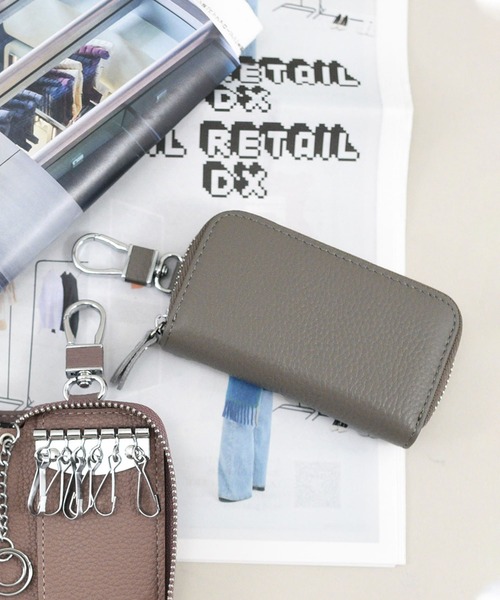 styiro（スタイロ）の「10色から選べる！牛革キーケース/フック付き（キーケース/キーアクセサリー・レディース・ブラック/ピンク系その他/グレー/クリーム/フューシャピンク/グリーン系その他/ネイビー/ライトパープル/ブラウン/ピンク・FREE）」の18枚目の写真