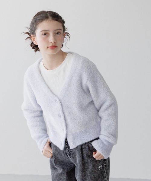 GLOBAL WORK（グローバルワーク）の「インナーセットフワフワカーデ/253182（カーディガン/ボレロ・キッズ・グリーン/ブルー・150cm/140cm/160cm/130cm）」の19枚目の写真