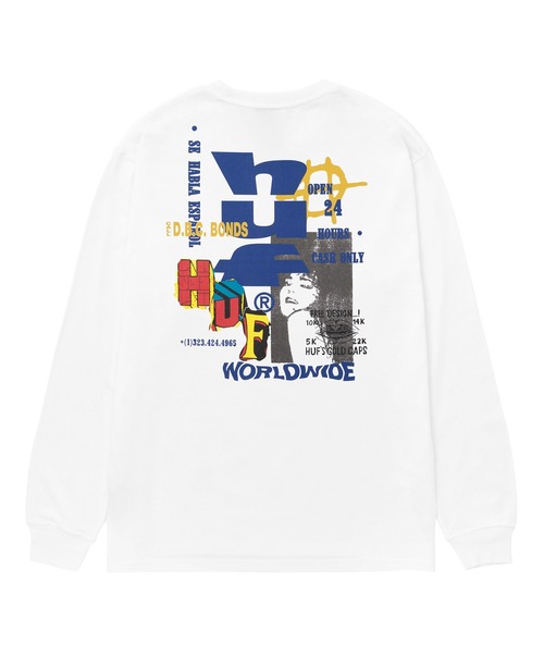 HUF（ハフ）の「CUT AND PASTE LS TEE（Tシャツ/カットソー・メンズ・パープル系その他/ホワイト/ブラック・MEDIUM/SMALL/X-SMALL/XX-LARGE/X-LARGE/LARGE）」の13枚目の写真