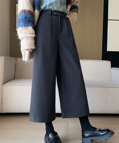 2ly2（トゥーリートゥー）の「リラックス感たっぷり♪ゆったりワイドパンツ（その他パンツ・レディース・ダークグレー/ブラック・FREE）」の10枚目の写真