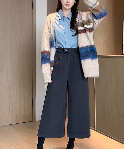 2ly2（トゥーリートゥー）の「リラックス感たっぷり♪ゆったりワイドパンツ（その他パンツ・レディース・ダークグレー/ブラック・FREE）」の12枚目の写真
