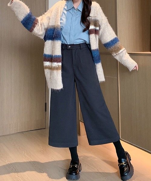 2ly2（トゥーリートゥー）の「リラックス感たっぷり♪ゆったりワイドパンツ（その他パンツ・レディース・ダークグレー/ブラック・FREE）」の13枚目の写真