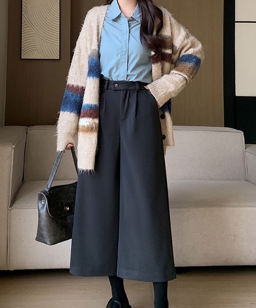 2ly2（トゥーリートゥー）の「リラックス感たっぷり♪ゆったりワイドパンツ（その他パンツ・レディース・ダークグレー/ブラック・FREE）」の16枚目の写真