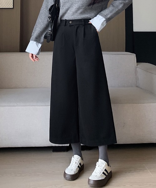 2ly2（トゥーリートゥー）の「リラックス感たっぷり♪ゆったりワイドパンツ（その他パンツ・レディース・ダークグレー/ブラック・FREE）」の6枚目の写真
