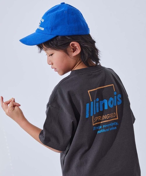 devirock(デビロック)の「綿100% デビラボ BIGシルエット プリント半袖Tシャツ(Tシャツ/カットソー・キッズ・ホワイト系1/ホワイト系2/グリーン系1/ブラック系2/ホワイト系3/グリーン系3/オレンジ系1/ピンク系1/ブルー系1/ブラック系1/グレー系1/パープル系1/グリーン系2/ブラック系3・90cm/100cm/110cm/120cm/130cm/140cm/150cm/160cm)」の5枚目の写真