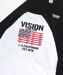 VISION STREET WEAR/ヴィジョンストリートウエア オーバーサイズ ワンポイントロゴ スケボー ハートバックプリント ラグランロンT レディース メンズ