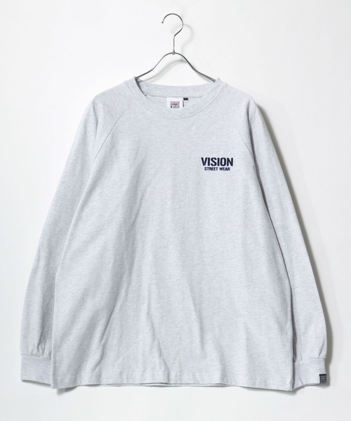 VISION STREET WEAR(ヴィジョンストリートウェア)の「VISION STREET WEAR/ヴィジョンストリートウエア オーバーサイズ ワンポイントロゴ スケボー ハートバックプリント ラグランロンT レディース メンズ(Tシャツ/カットソー・レディース・アッシュグレー/ブラック/ホワイト系その他・LL/M/L)」の6枚目の写真