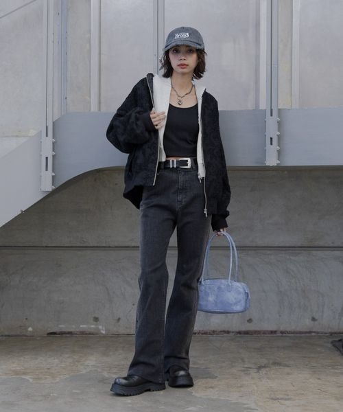 PAGEBOY（ページボーイ）の「ロングハンドルボストン（ボストンバッグ・レディース・ブラック/ブルー・FREE）」の3枚目の写真