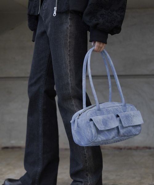 PAGEBOY（ページボーイ）の「ロングハンドルボストン（ボストンバッグ・レディース・ブラック/ブルー・FREE）」の4枚目の写真