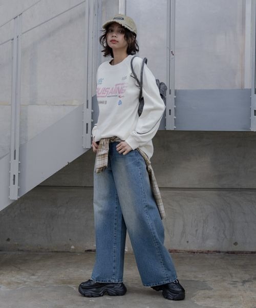 PAGEBOY(ページボーイ)の「ロングハンドルボストン(ボストンバッグ・レディース・ブラック/ブルー・FREE)」の6枚目の写真