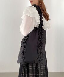 【WEB限定アイテム】ボリュームフリルハンドルトート