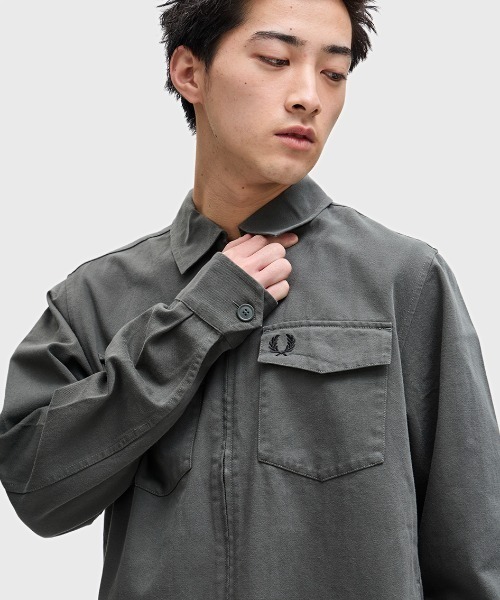 セール】Twill Zip-Through Overshirt／ツイルジップオーバー