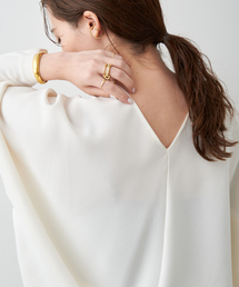 Deuxieme Classeトリアセジョーゼット Vネック コート トリアセジョーゼット Vネック コート（ノーカラーコート