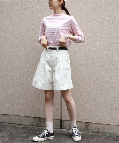 ORCIVAL（オーシバル）の「ORCIVAL/オーシバル　ボートネックロングスリーブプルオーバー　ボーダー　BOATNECK LONGSLEEVE P.O. BORDER　OR-C0414 BFJ（Tシャツ/カットソー・レディース・グレー/ラベンダー/チャコールグレー/ピンク・2）」の12枚目の写真