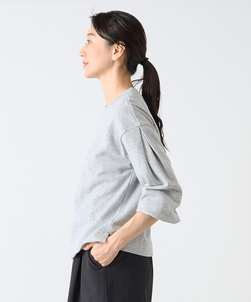LOGEMENT DE CLAIRE(ロジュモンドクレール)の「【LOURMARIN】タックスリーブプルオーバー(Tシャツ/カットソー・レディース・グレー/ピンク/イエロー/ホワイト・FREE)」の11枚目の写真