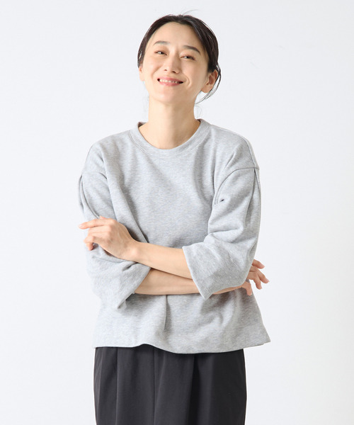 LOGEMENT DE CLAIRE(ロジュモンドクレール)の「【LOURMARIN】タックスリーブプルオーバー(Tシャツ/カットソー・レディース・グレー/ピンク/イエロー/ホワイト・FREE)」の14枚目の写真