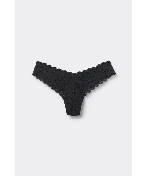 Intimissimi(インティミッシミ)の「エイティーズスタイル レース ブラジリアン【脚長効果 レース】(ショーツ・レディース・ブラック/キナリ・L/M/S)」の7枚目の写真