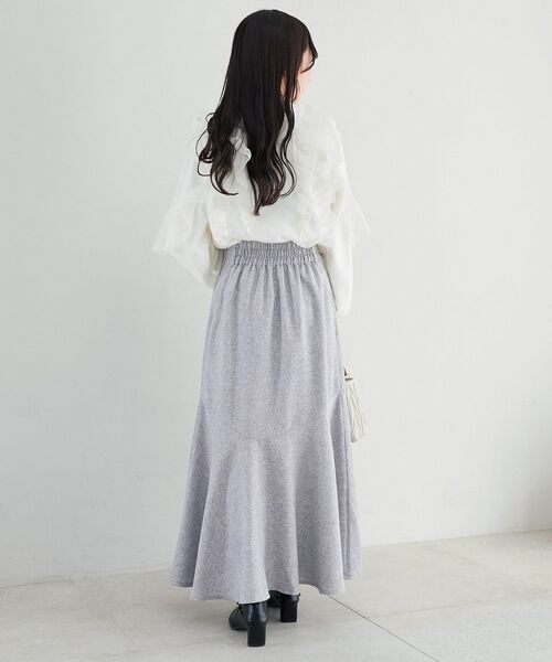 MAJESTIC LEGON(マジェスティックレゴン)の「ツイードマーメイドロングスカート(スカート・レディース・ブラック/グレー/アイボリー・SMALL/MEDIUM/X-SMALL)」の10枚目の写真