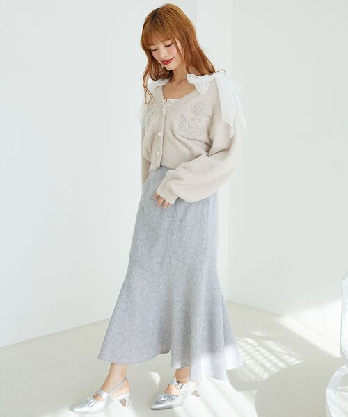 MAJESTIC LEGON(マジェスティックレゴン)の「ツイードマーメイドロングスカート(スカート・レディース・ブラック/グレー/アイボリー・SMALL/MEDIUM/X-SMALL)」の13枚目の写真