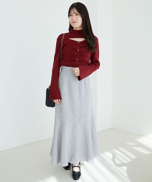 MAJESTIC LEGON(マジェスティックレゴン)の「ツイードマーメイドロングスカート(スカート・レディース・ブラック/グレー/アイボリー・SMALL/MEDIUM/X-SMALL)」の19枚目の写真