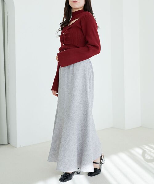 MAJESTIC LEGON(マジェスティックレゴン)の「ツイードマーメイドロングスカート(スカート・レディース・ブラック/グレー/アイボリー・SMALL/MEDIUM/X-SMALL)」の20枚目の写真