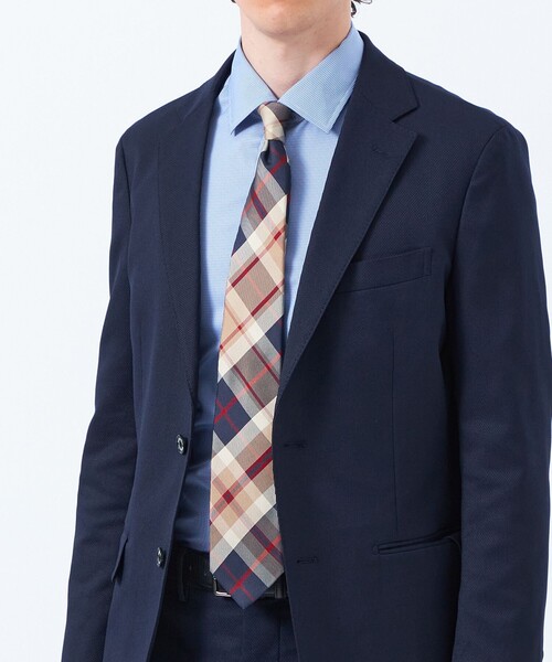 MACKINTOSH PHILOSOPHY（ﾏｯｷﾝﾄｯｼｭ ﾌｨﾛｿﾌｨｰ）の「【25年春夏モデル】ハウスチェック レギュラータイ（ネクタイ・メンズ・ベージュ系その他4・FREE）」の2枚目の写真