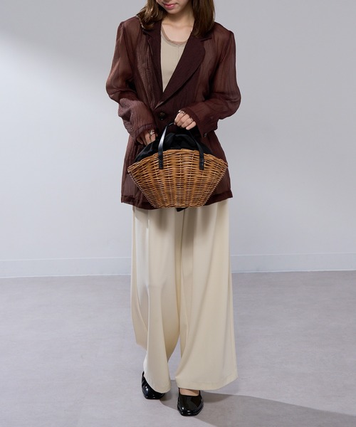 ⭐️最終価格⭐️美品⭐️ザバグマティBagmatiアラログ×レザーかごバッグ⭐️ セール】【BAGMATI】アラログ×レザー かごバッグ BBK19-11（かご