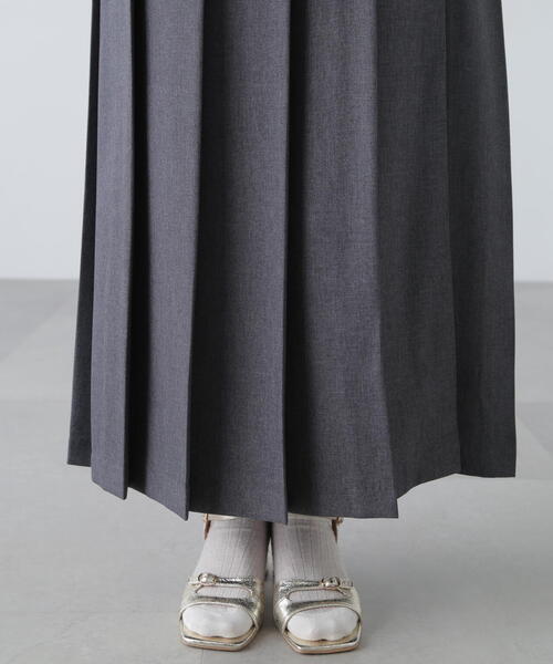 セール】◇フロントスリットプリーツロングスカート（スカート