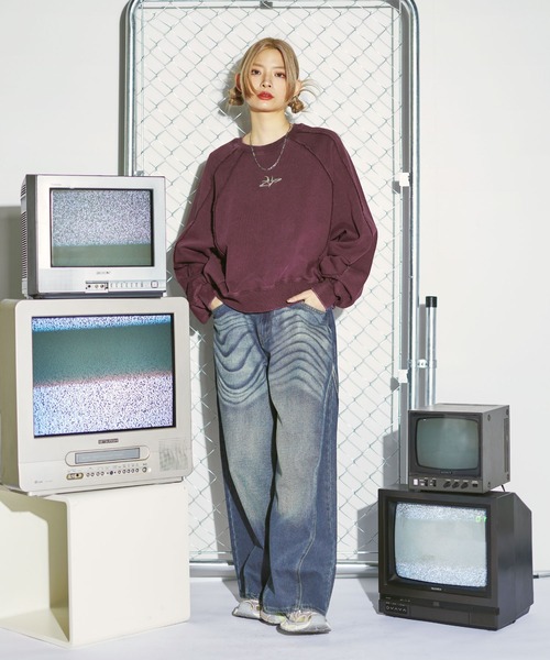 【新品未使用】Varde77 ヴィンテージ加工スウェット 古着 90s USA製 CARPENTER 企業 ロゴ スウェット トレーナー L