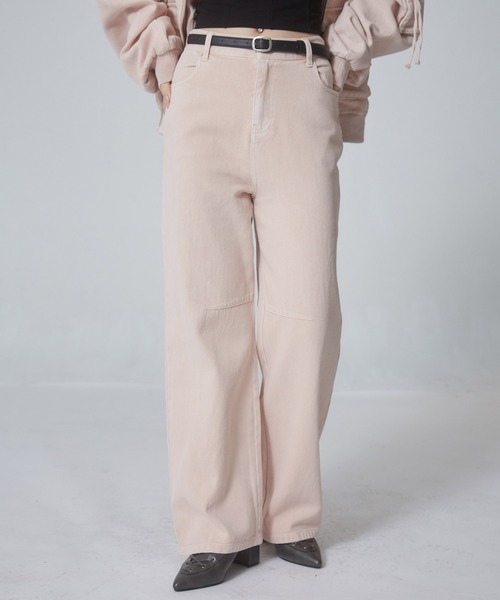 ENVYM(アンビー)の「ルーズシルエットデニムパンツ(デニムパンツ・レディース・ブラック/ブルー/ピンク・MEDIUM/SMALL)」の3枚目の写真