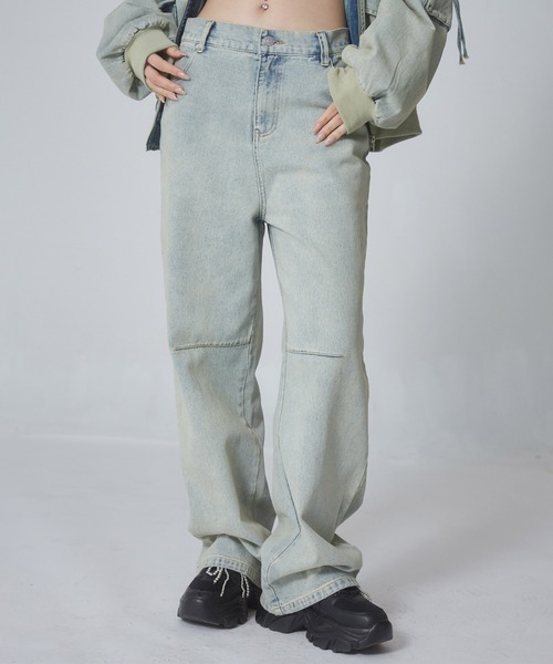 ENVYM(アンビー)の「ルーズシルエットデニムパンツ(デニムパンツ・レディース・ブラック/ブルー/ピンク・MEDIUM/SMALL)」の2枚目の写真