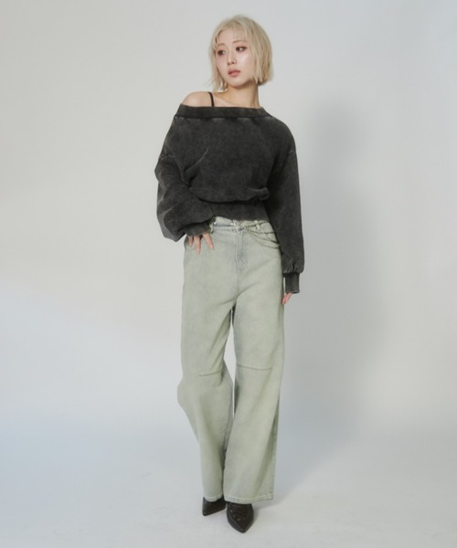 ENVYM(アンビー)の「ルーズシルエットデニムパンツ(デニムパンツ・レディース・ブラック/ブルー/ピンク・MEDIUM/SMALL)」の19枚目の写真