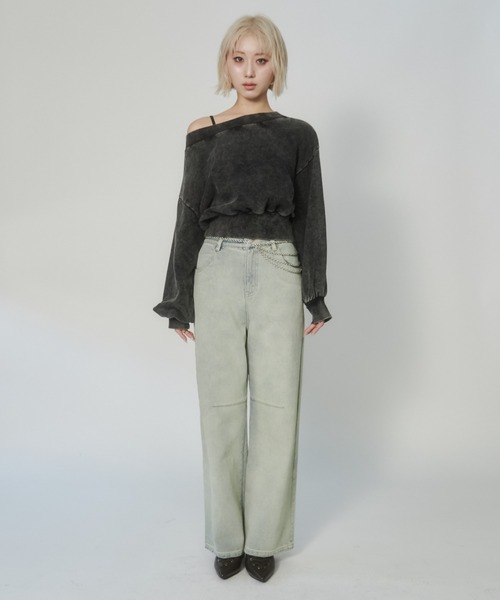ENVYM(アンビー)の「ルーズシルエットデニムパンツ(デニムパンツ・レディース・ブラック/ブルー/ピンク・MEDIUM/SMALL)」の13枚目の写真