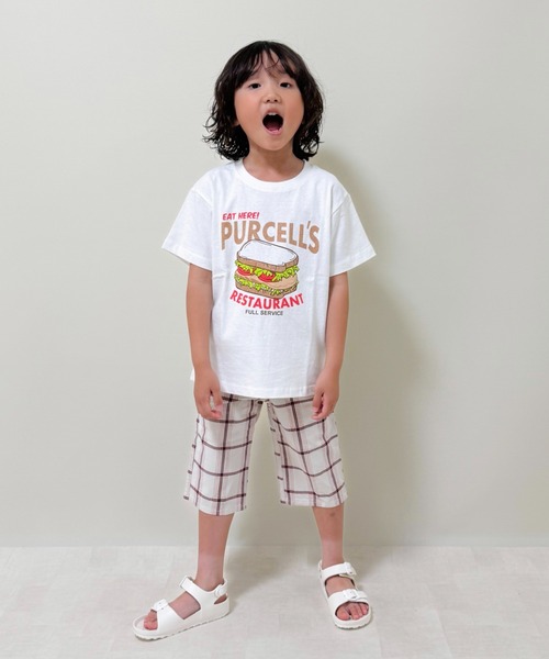Crescent(クレッセント)の「ジャンクフードプリント半袖Tシャツ(Tシャツ/カットソー・キッズ・イエロー/ラベンダー/スミクロ/ホワイト・130/120/110/100/90/80)」の21枚目の写真