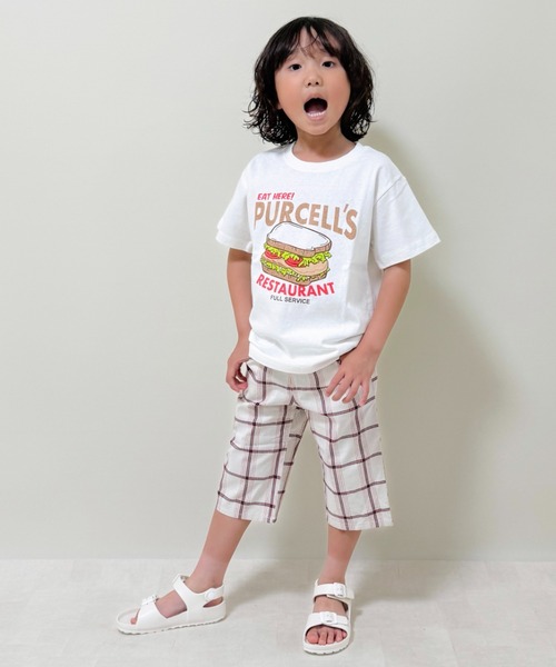Crescent(クレッセント)の「ジャンクフードプリント半袖Tシャツ(Tシャツ/カットソー・キッズ・イエロー/ラベンダー/スミクロ/ホワイト・130/120/110/100/90/80)」の22枚目の写真