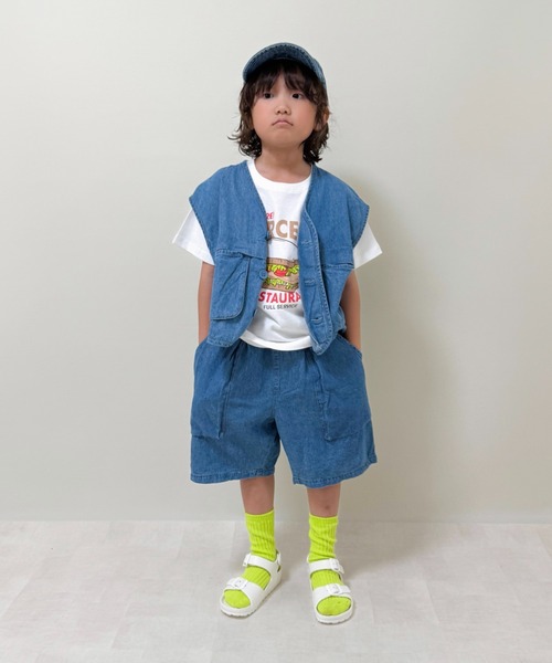 Crescent(クレッセント)の「ジャンクフードプリント半袖Tシャツ(Tシャツ/カットソー・キッズ・イエロー/ラベンダー/スミクロ/ホワイト・130/120/110/100/90/80)」の16枚目の写真