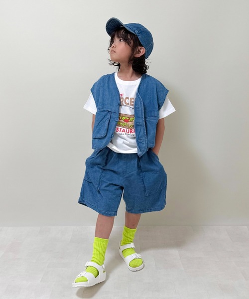 Crescent(クレッセント)の「ジャンクフードプリント半袖Tシャツ(Tシャツ/カットソー・キッズ・イエロー/ラベンダー/スミクロ/ホワイト・130/120/110/100/90/80)」の18枚目の写真