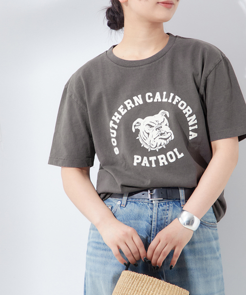 MIXTA(ミクスタ)の「【MIXTA/ミクスタ】SO CAL DOG CREW T-SHITS:Tシャツ(Tシャツ/カットソー・レディース・ブラック/アイボリー/ネイビー・MEDIUM)」の3枚目の写真