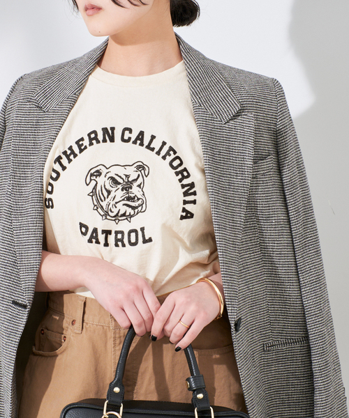 MIXTA(ミクスタ)の「【MIXTA/ミクスタ】SO CAL DOG CREW T-SHITS:Tシャツ(Tシャツ/カットソー・レディース・ブラック/アイボリー/ネイビー・MEDIUM)」の22枚目の写真