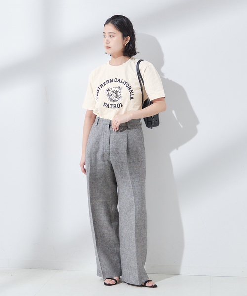 MIXTA(ミクスタ)の「【MIXTA/ミクスタ】SO CAL DOG CREW T-SHITS:Tシャツ(Tシャツ/カットソー・レディース・ブラック/アイボリー/ネイビー・MEDIUM)」の4枚目の写真