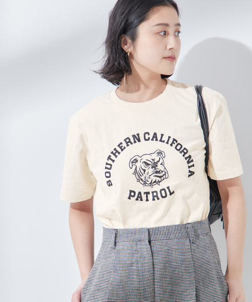 MIXTA(ミクスタ)の「【MIXTA/ミクスタ】SO CAL DOG CREW T-SHITS:Tシャツ(Tシャツ/カットソー・レディース・ブラック/アイボリー/ネイビー・MEDIUM)」の9枚目の写真