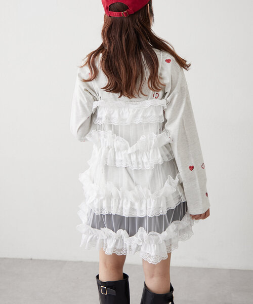 w closet レースティアードキャミ オフホワイト w closet（ダブルクローゼット）の「レースティアードキャミ